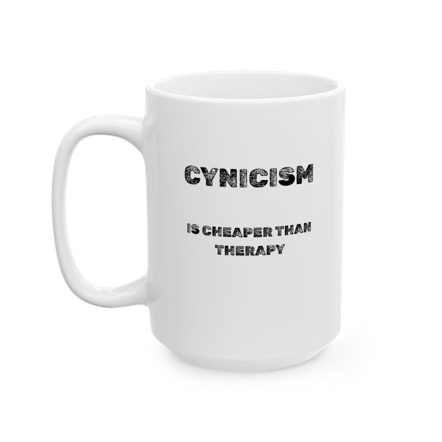 Cynicism Ceramic Mug - Burnt Out Dumpster Edition