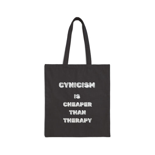 Cynicism Therapy Canvas Tote Bag - Burnt Out Dumpster