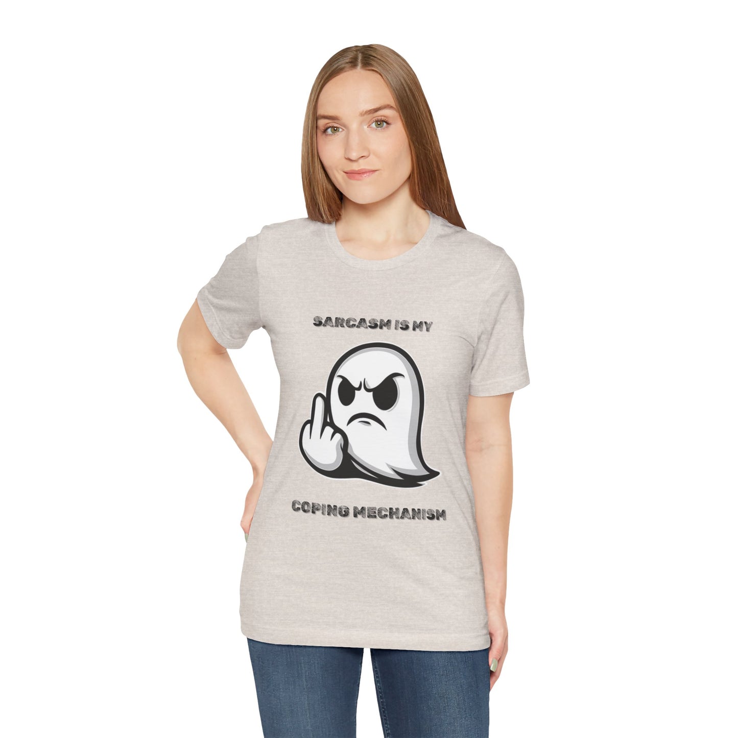 Sarcasm Is My Coping Mechanism Ghost T-Shirt - Burnt Out Dumpster Edition
