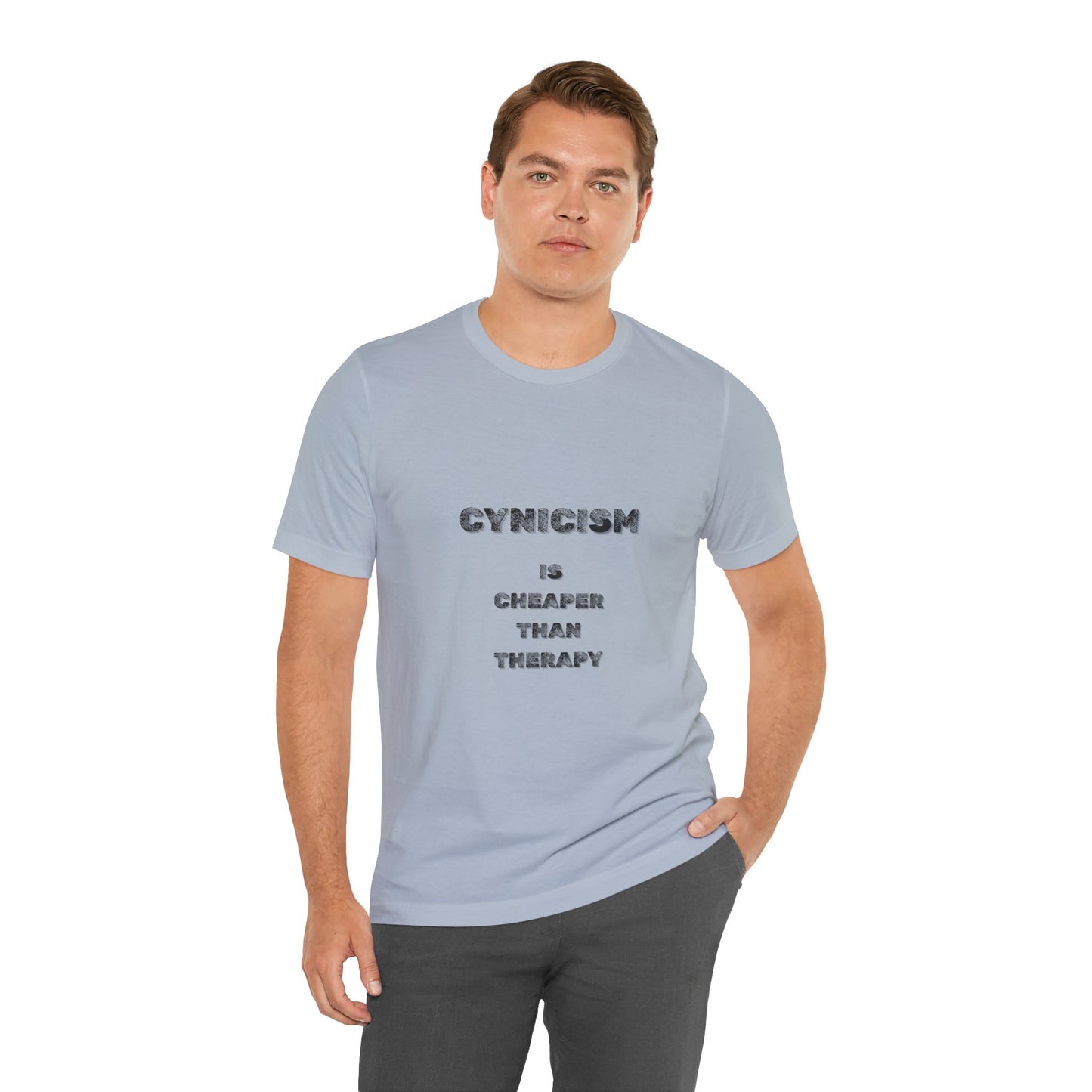 Cynicism is Cheaper Than Therapy T-Shirt - Burnt Out Dumpster Edition