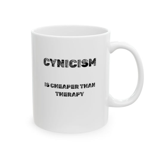 Cynicism Ceramic Mug - Burnt Out Dumpster Edition