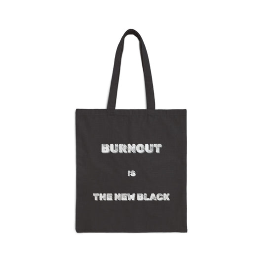 The New Black  Canvas Tote Bag - Burnt Out Dumpster Edition
