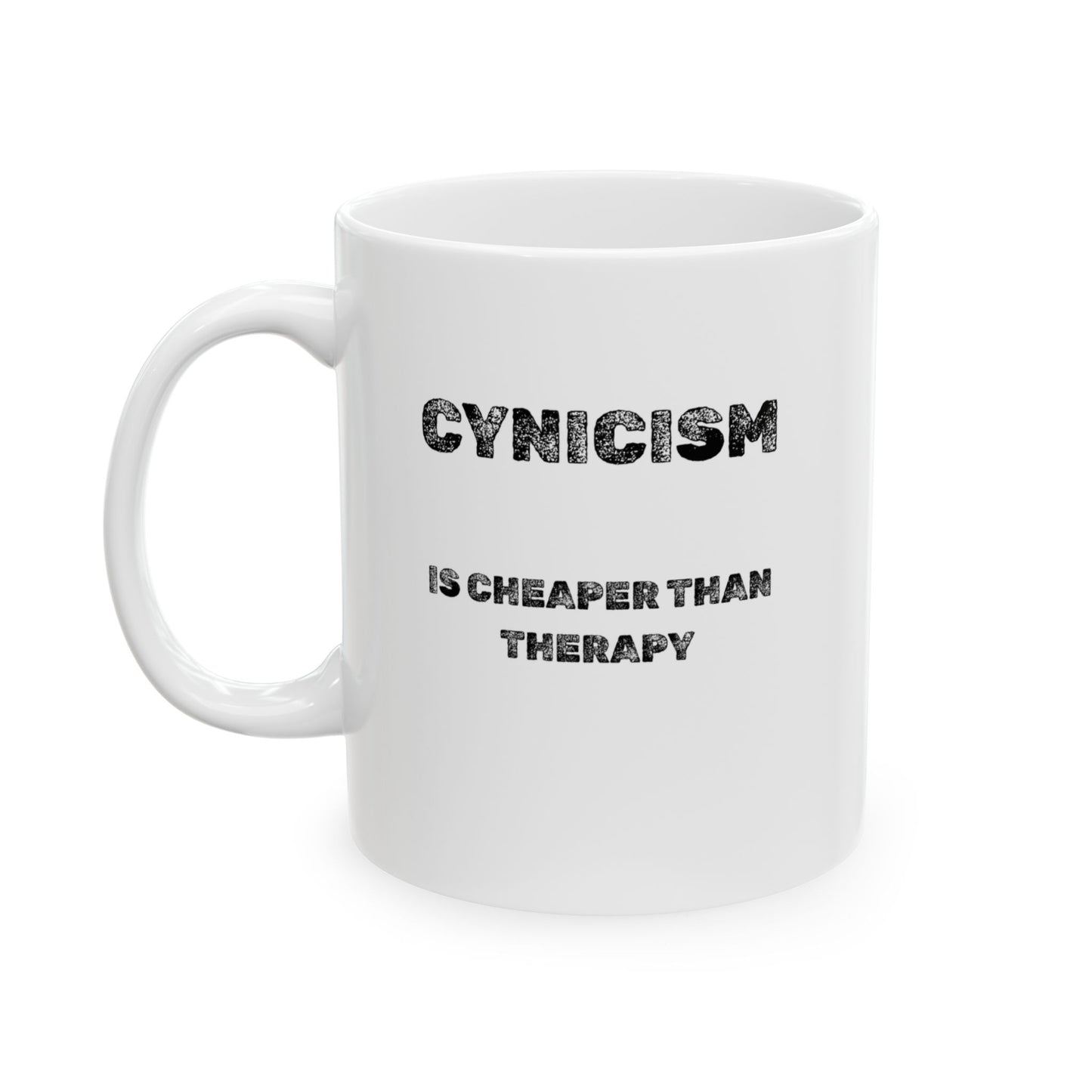Cynicism Ceramic Mug - Burnt Out Dumpster Edition