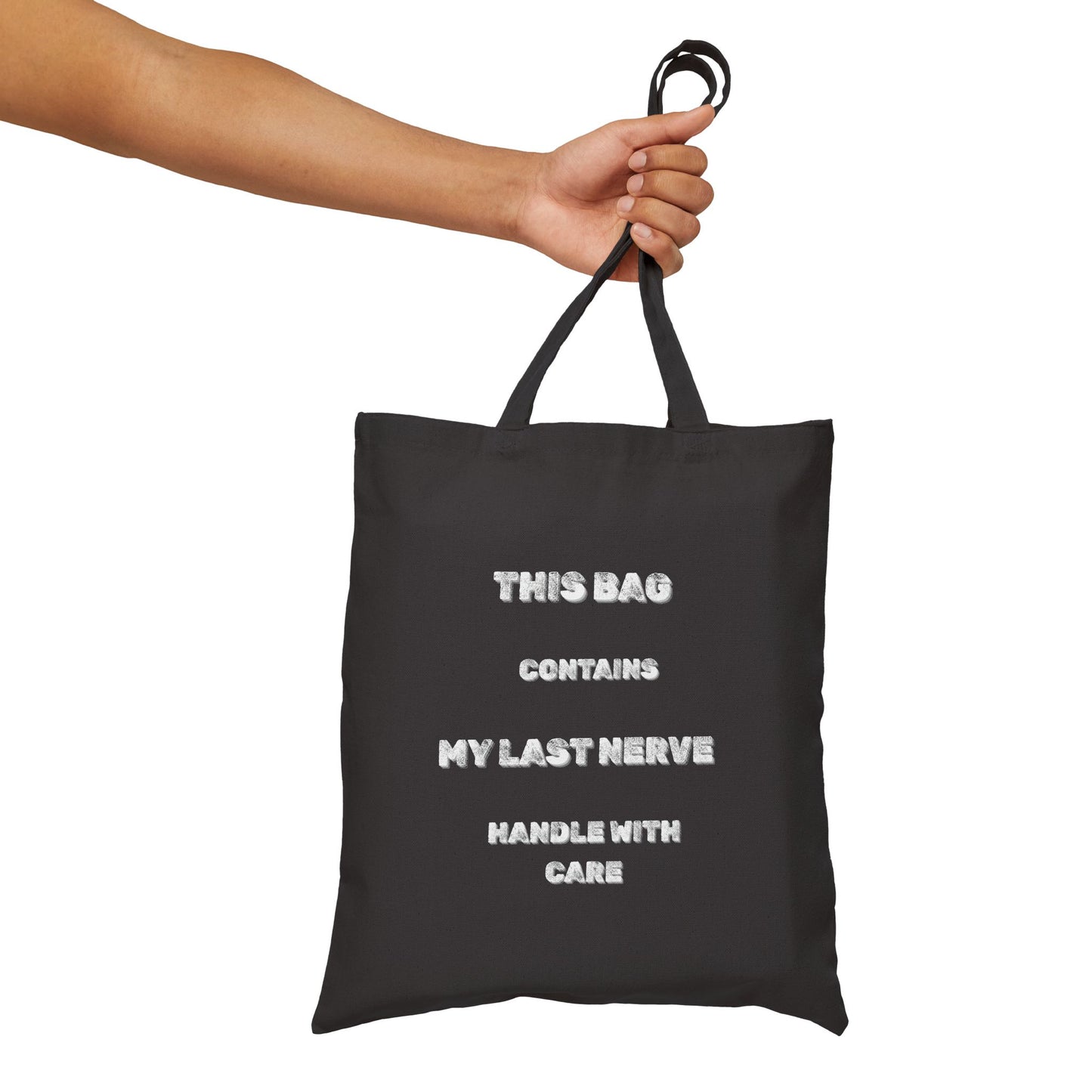 My Last Nerve Canvas Tote Bag - Burnt Out Dumpster Edition