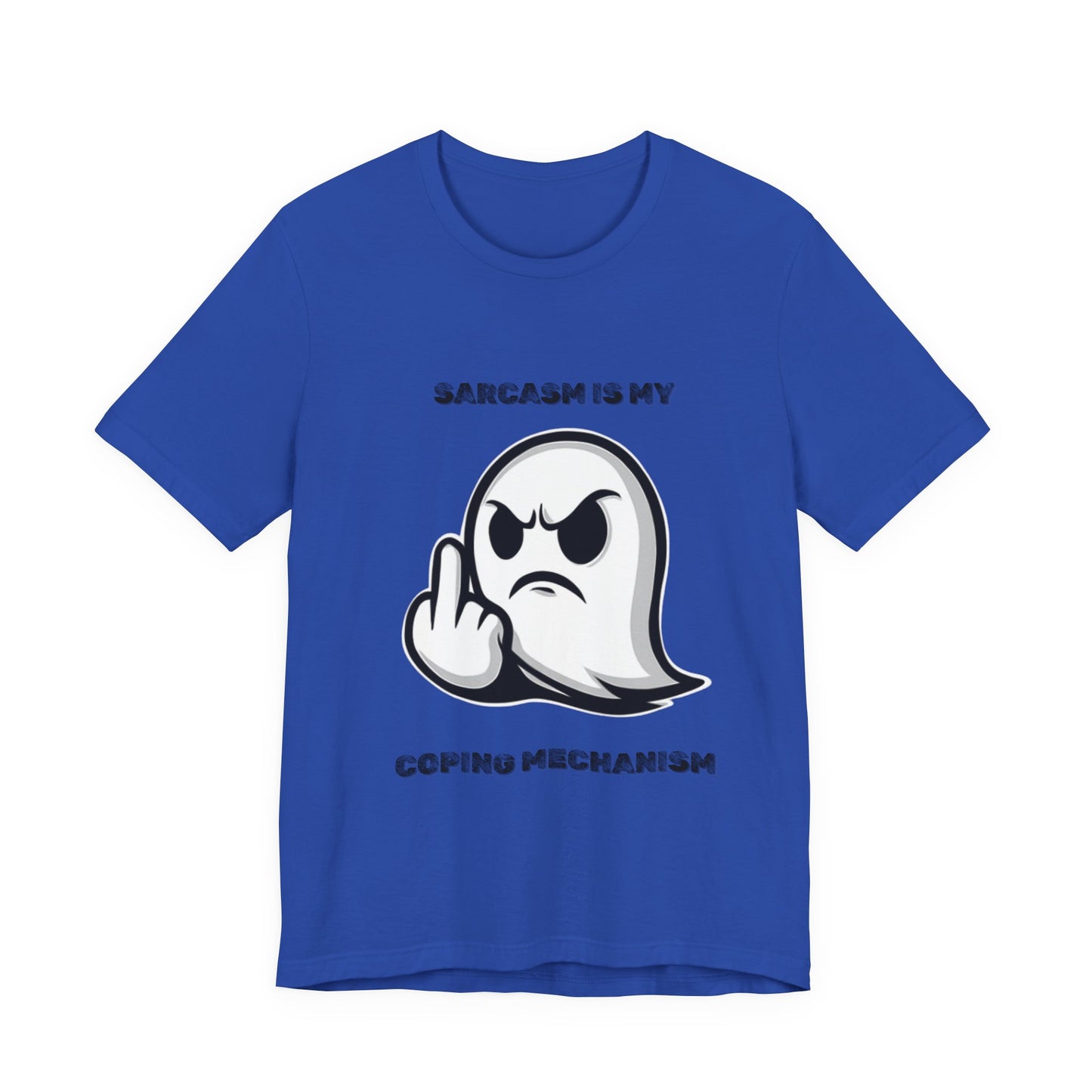 Sarcasm Is My Coping Mechanism Ghost T-Shirt - Burnt Out Dumpster Edition