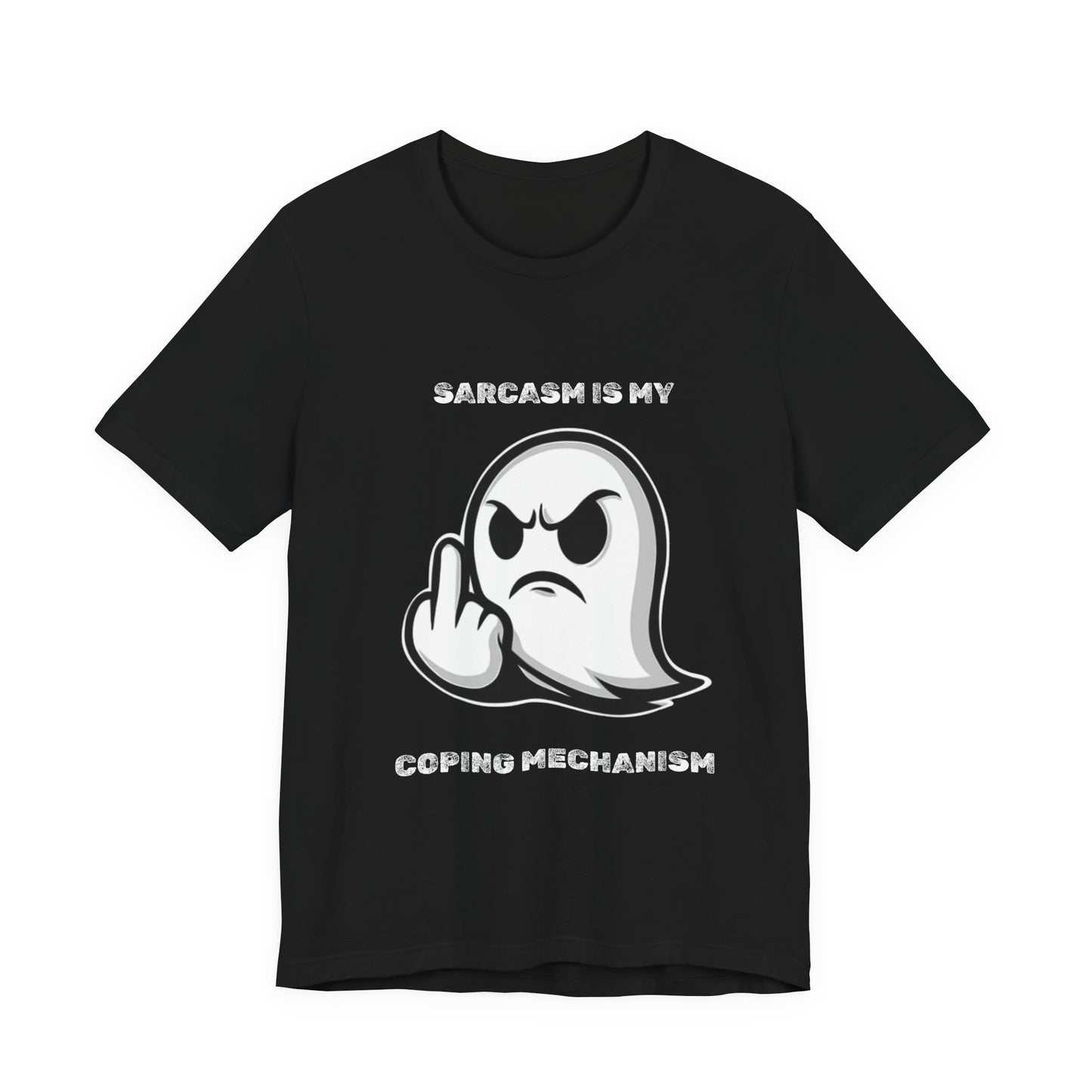 Sarcasm Is My Coping Mechanism Ghost T-Shirt - Burnt Out Dumpster Edition