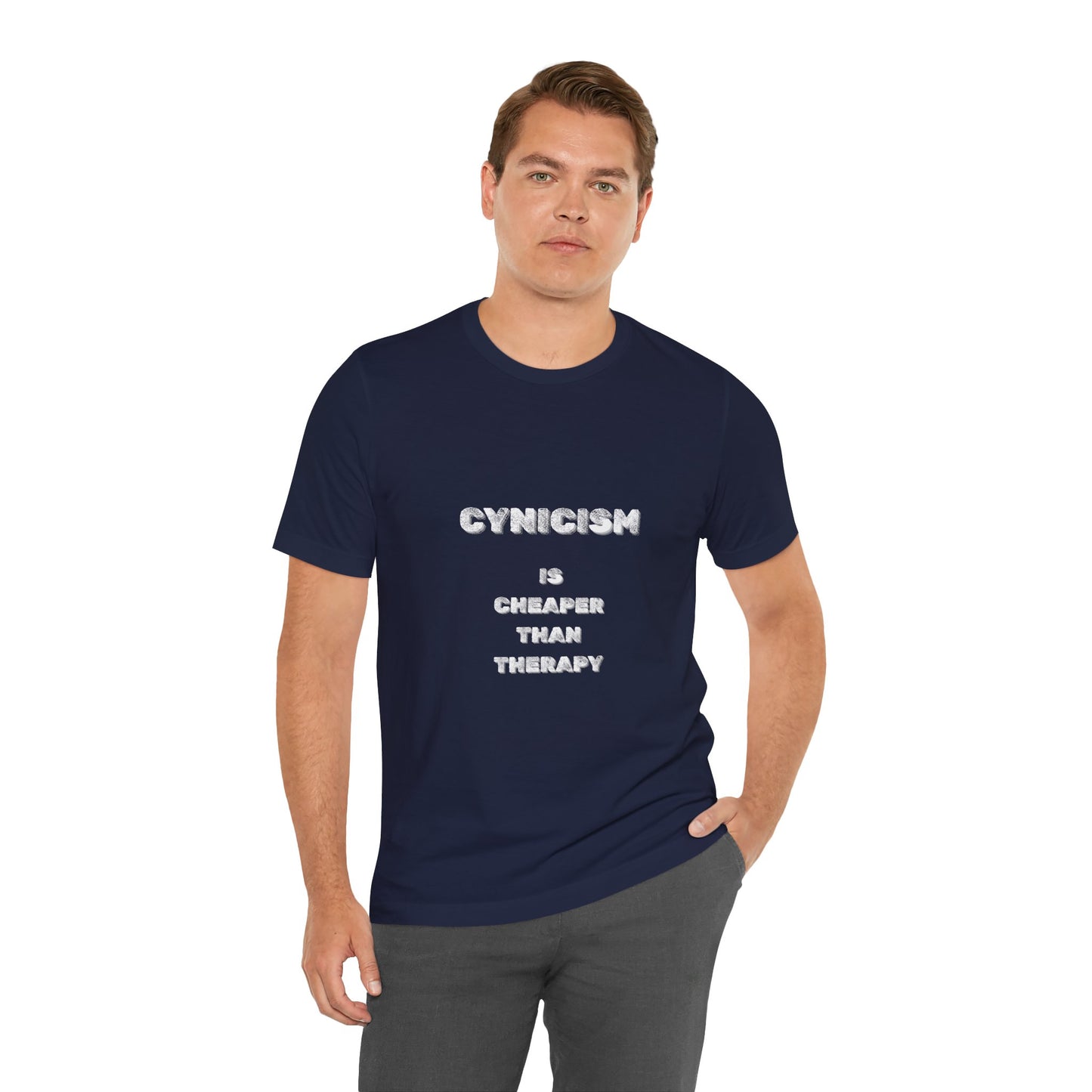 Cynicism is Cheaper Than Therapy T-Shirt - Burnt Out Dumpster Edition