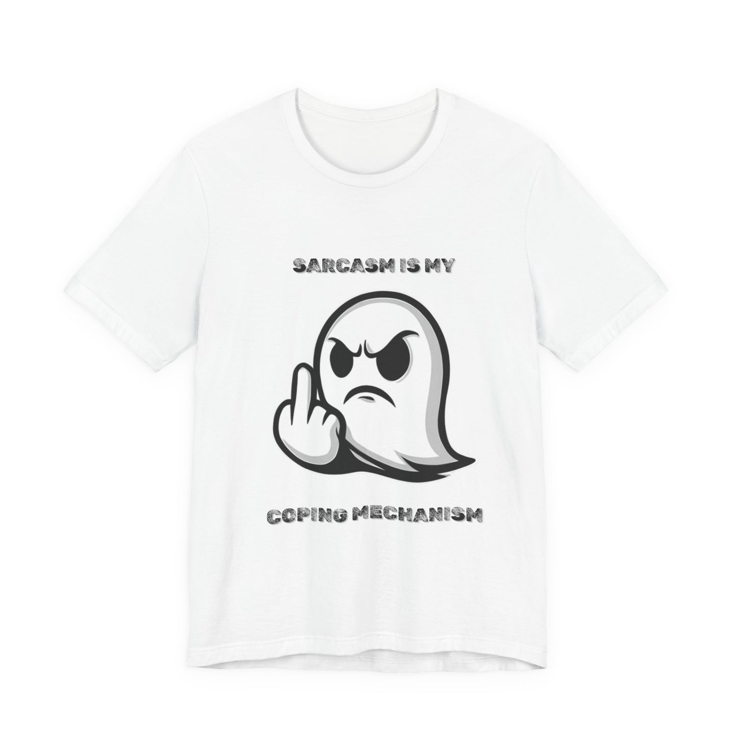 Sarcasm Is My Coping Mechanism Ghost T-Shirt - Burnt Out Dumpster Edition