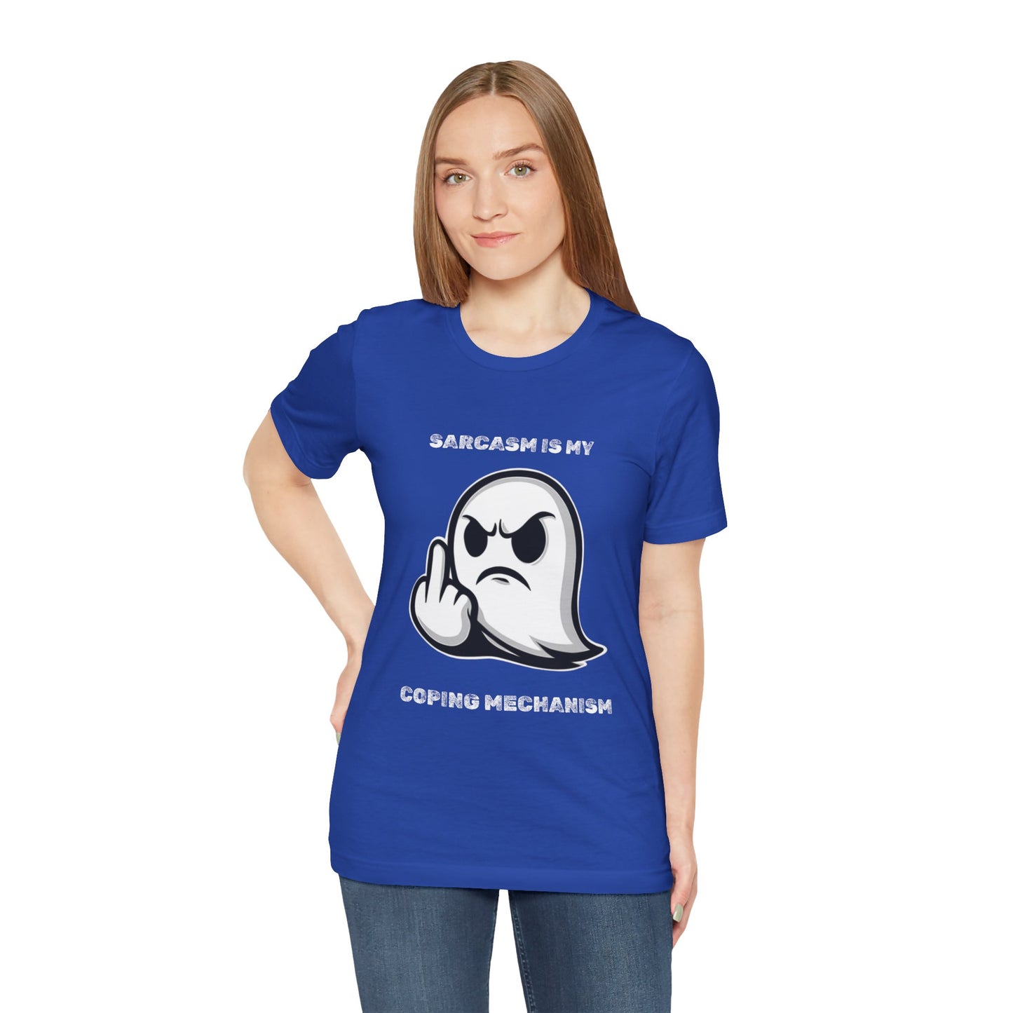 Sarcasm Is My Coping Mechanism Ghost T-Shirt - Burnt Out Dumpster Edition