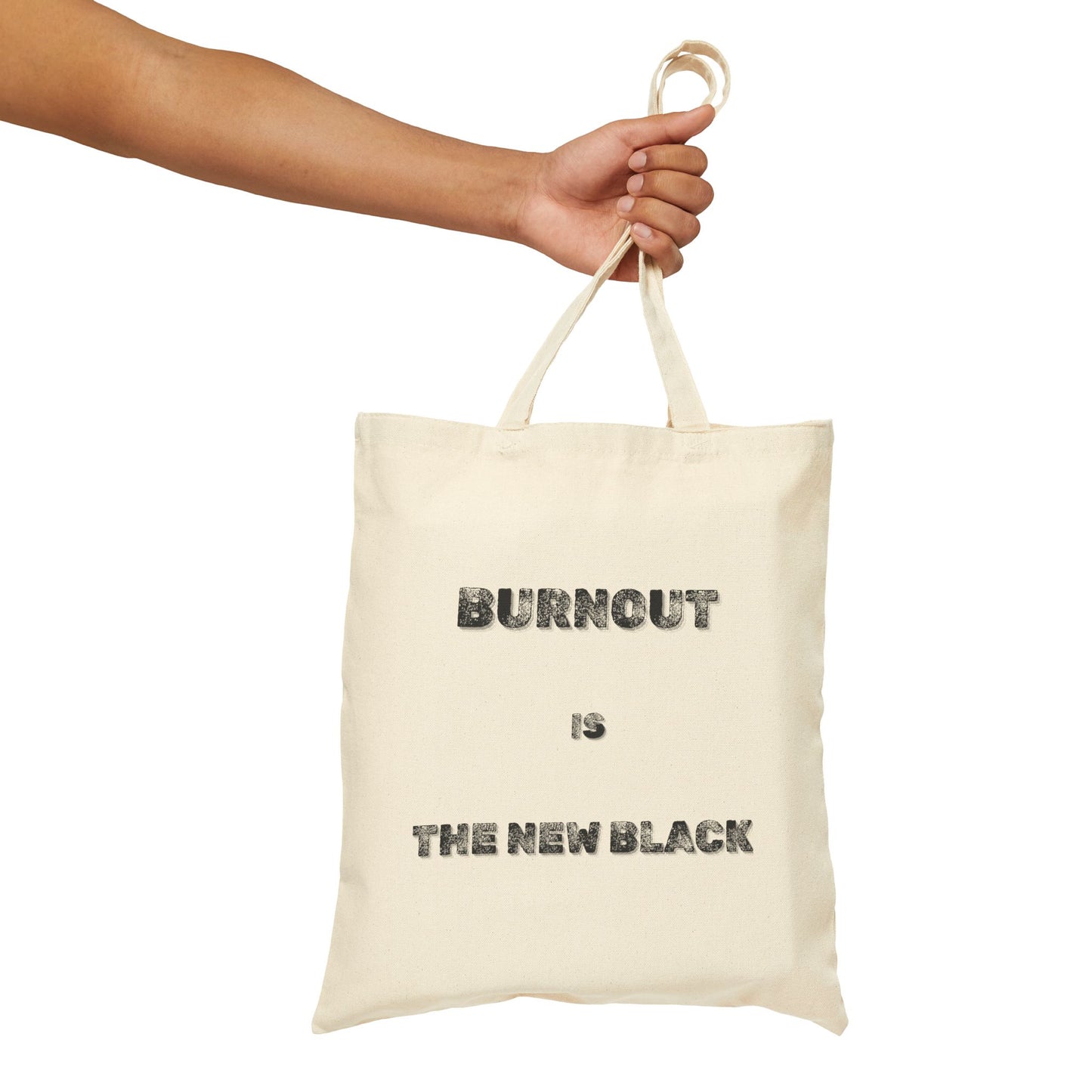The New Black  Canvas Tote Bag - Burnt Out Dumpster Edition