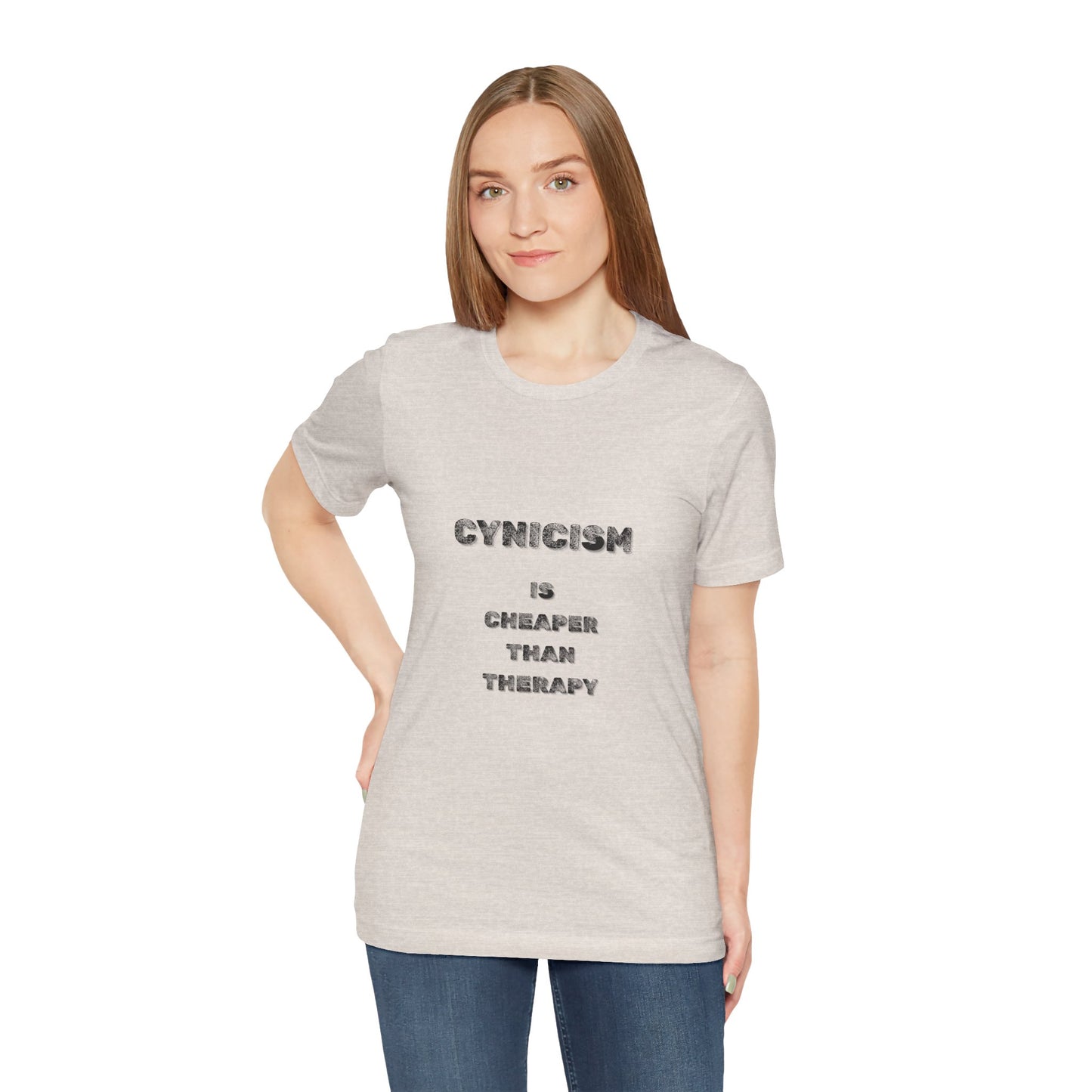 Cynicism is Cheaper Than Therapy T-Shirt - Burnt Out Dumpster Edition