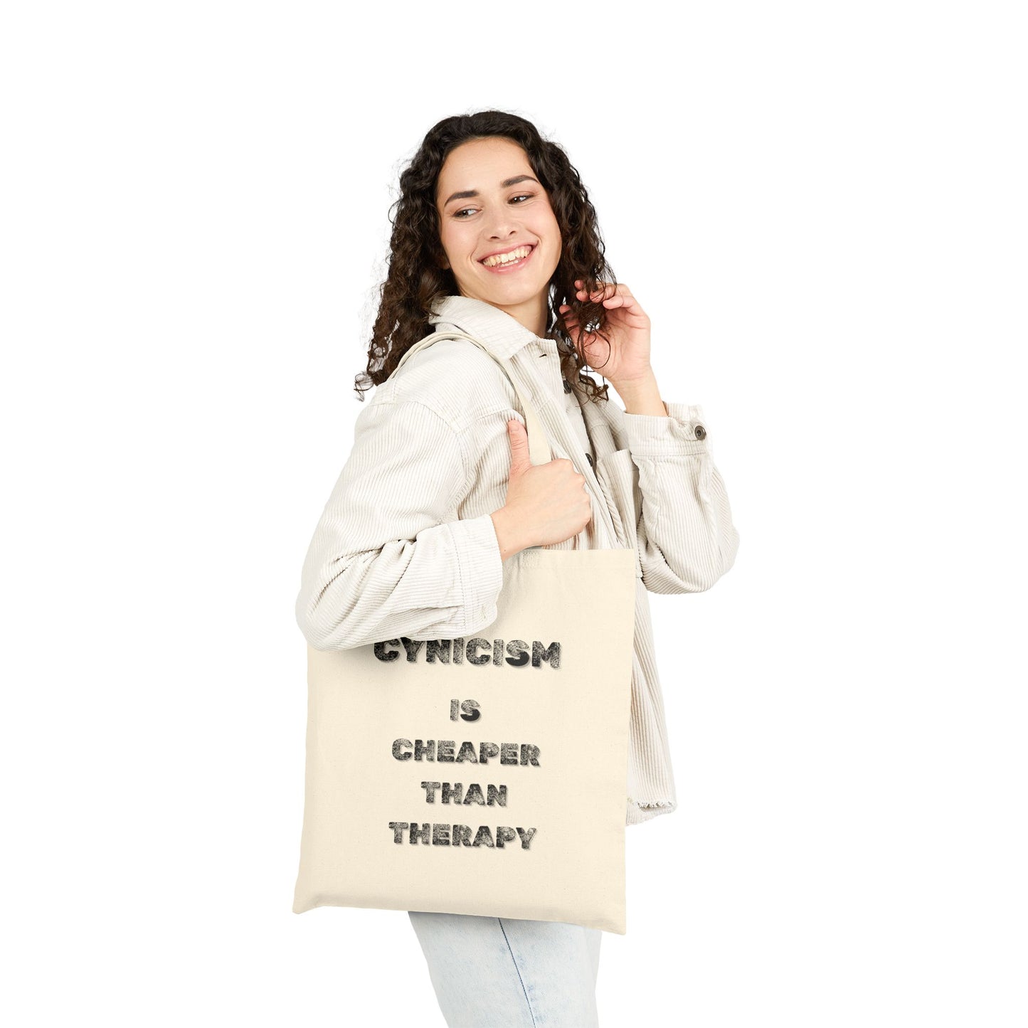 Cynicism Therapy Canvas Tote Bag - Burnt Out Dumpster