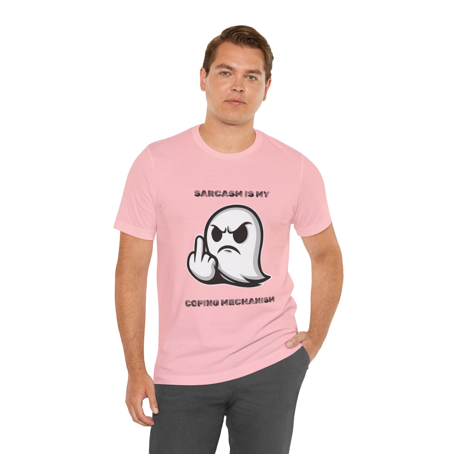 Sarcasm Is My Coping Mechanism Ghost T-Shirt - Burnt Out Dumpster Edition