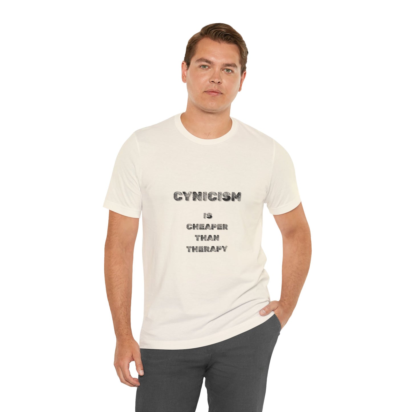 Cynicism is Cheaper Than Therapy T-Shirt - Burnt Out Dumpster Edition