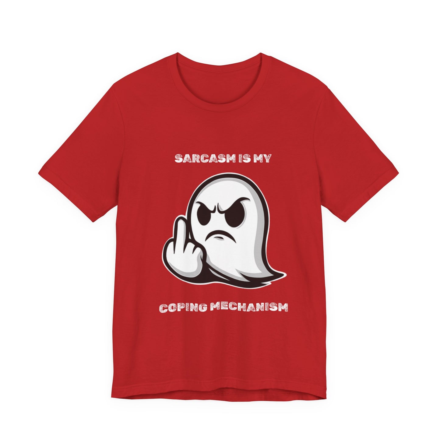Sarcasm Is My Coping Mechanism Ghost T-Shirt - Burnt Out Dumpster Edition