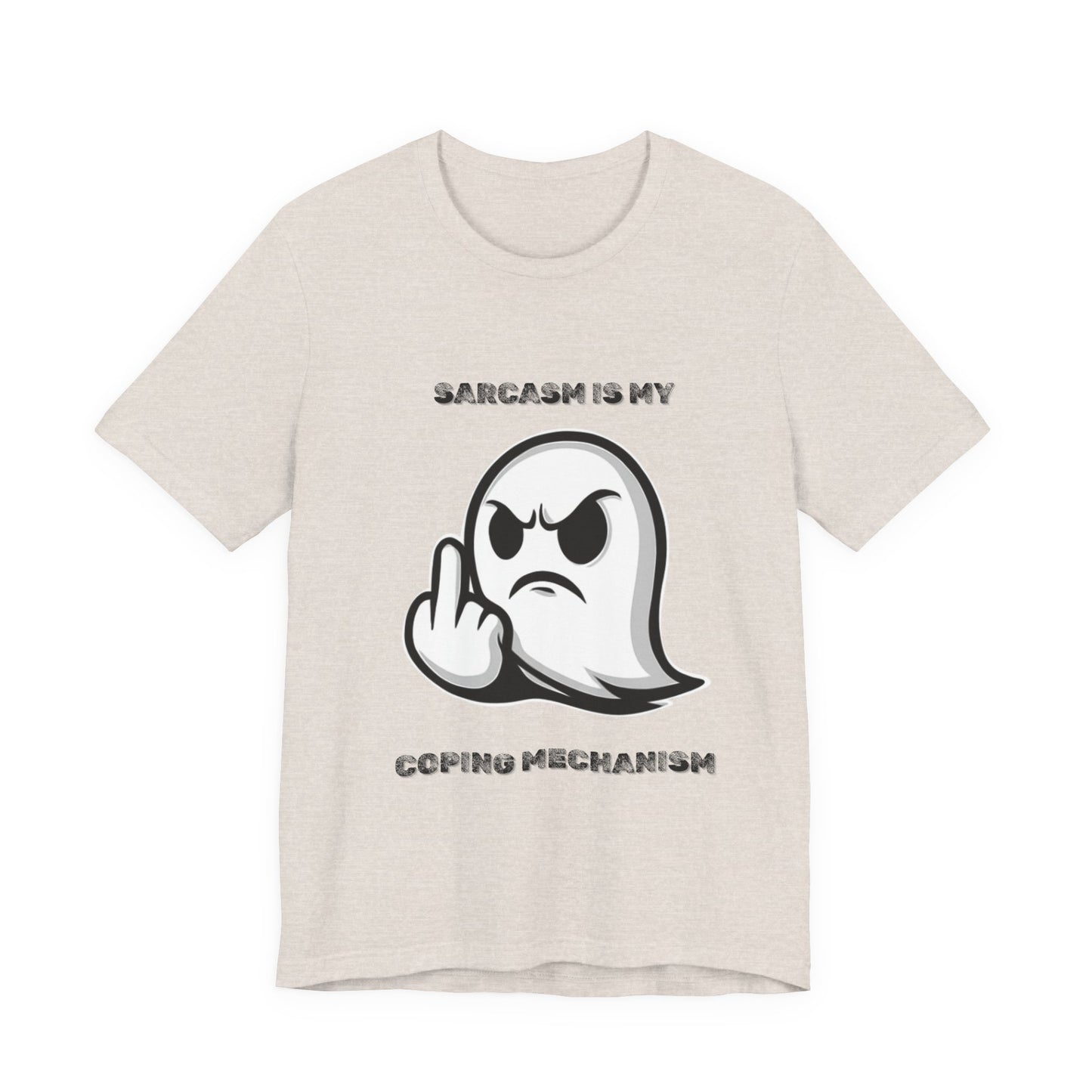 Sarcasm Is My Coping Mechanism Ghost T-Shirt - Burnt Out Dumpster Edition