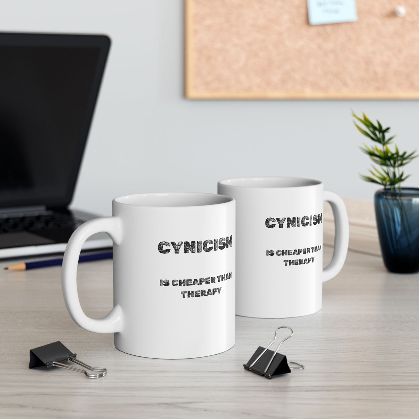 Cynicism Ceramic Mug - Burnt Out Dumpster Edition
