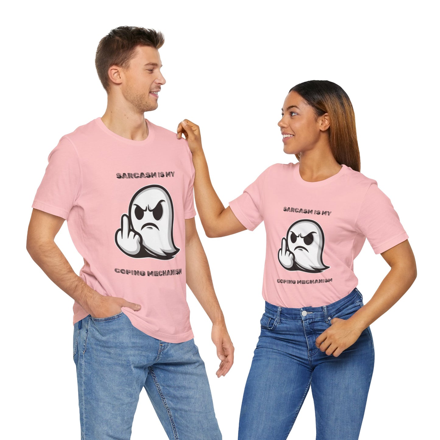Sarcasm Is My Coping Mechanism Ghost T-Shirt - Burnt Out Dumpster Edition