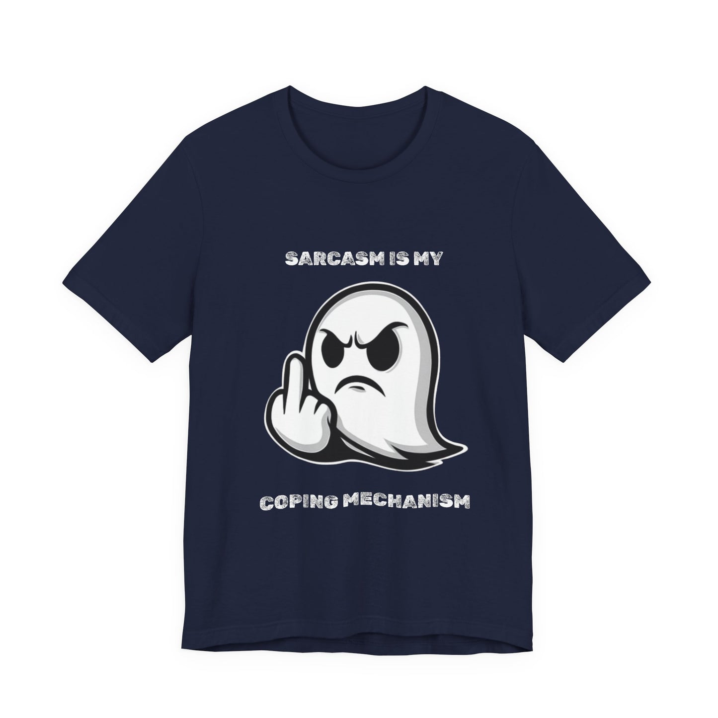 Sarcasm Is My Coping Mechanism Ghost T-Shirt - Burnt Out Dumpster Edition