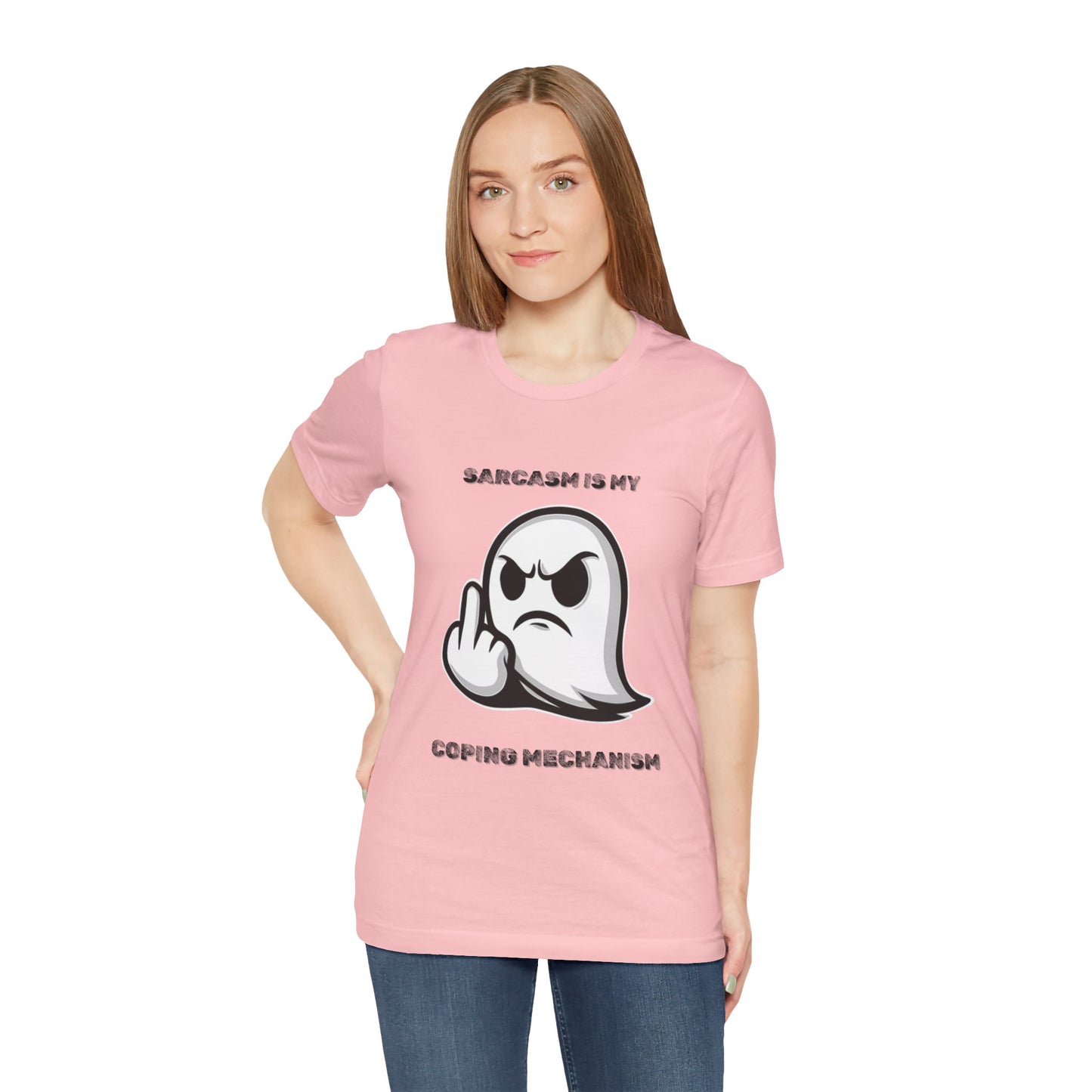Sarcasm Is My Coping Mechanism Ghost T-Shirt - Burnt Out Dumpster Edition