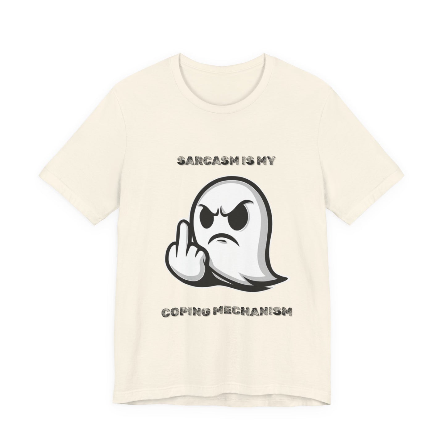 Sarcasm Is My Coping Mechanism Ghost T-Shirt - Burnt Out Dumpster Edition