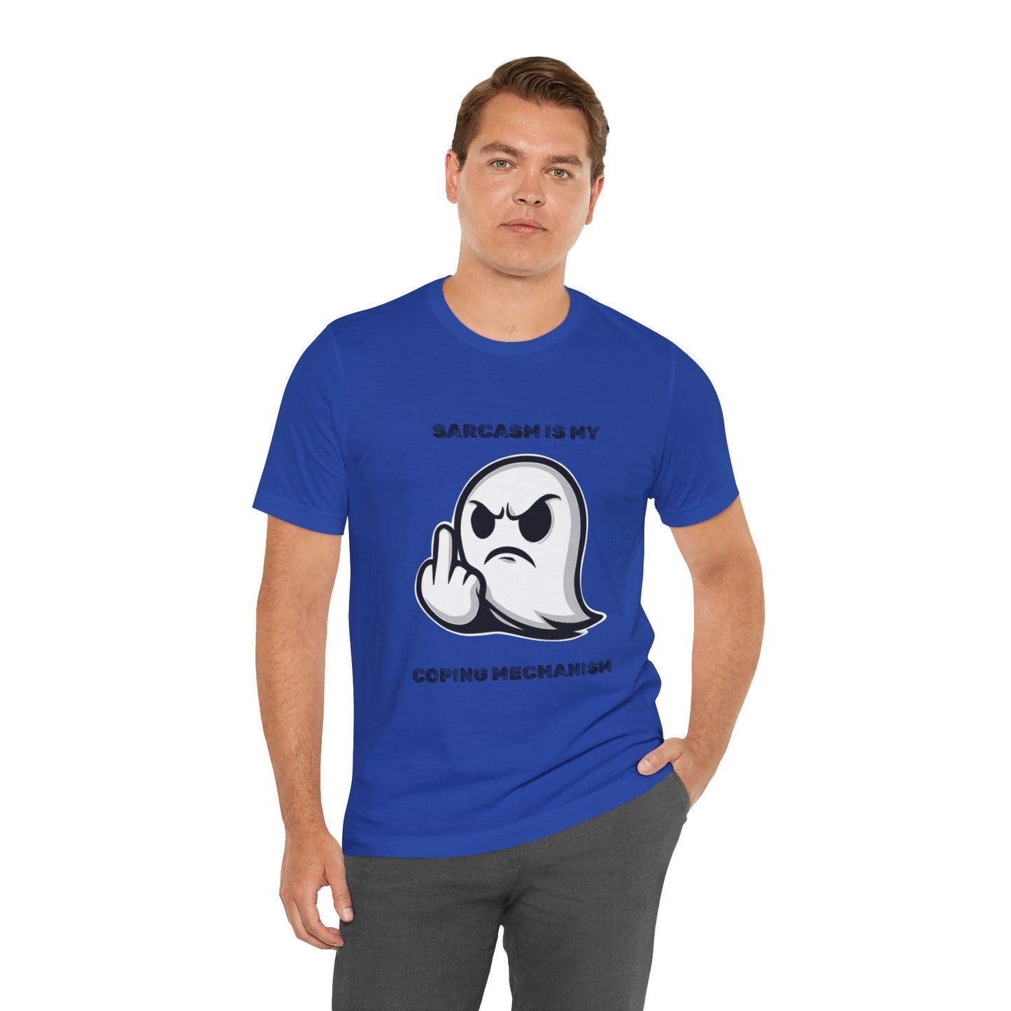 Sarcasm Is My Coping Mechanism Ghost T-Shirt - Burnt Out Dumpster Edition