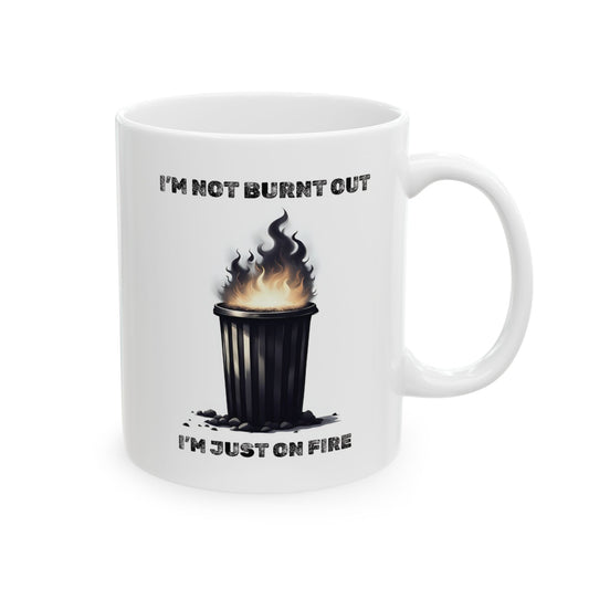 On Fire Ceramic Mug - Burnt Out Dumpster Edition