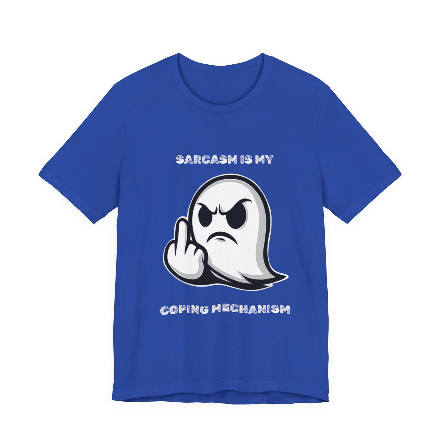 Sarcasm Is My Coping Mechanism Ghost T-Shirt - Burnt Out Dumpster Edition