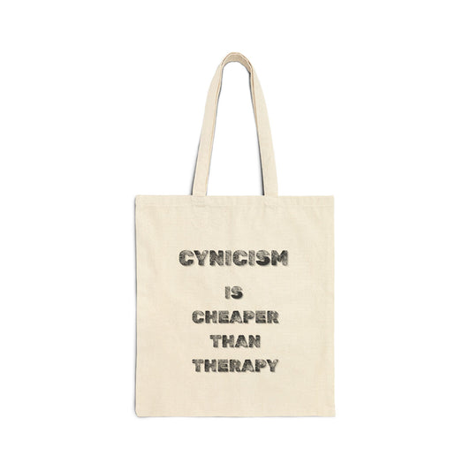 Cynicism Therapy Canvas Tote Bag - Burnt Out Dumpster