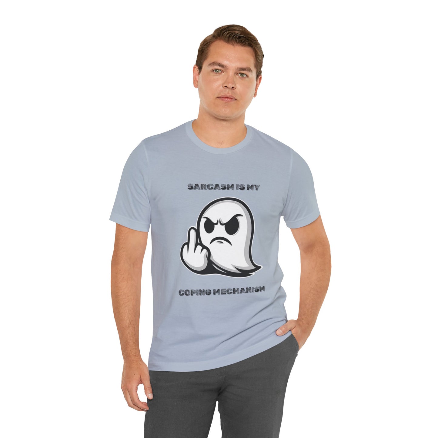 Sarcasm Is My Coping Mechanism Ghost T-Shirt - Burnt Out Dumpster Edition