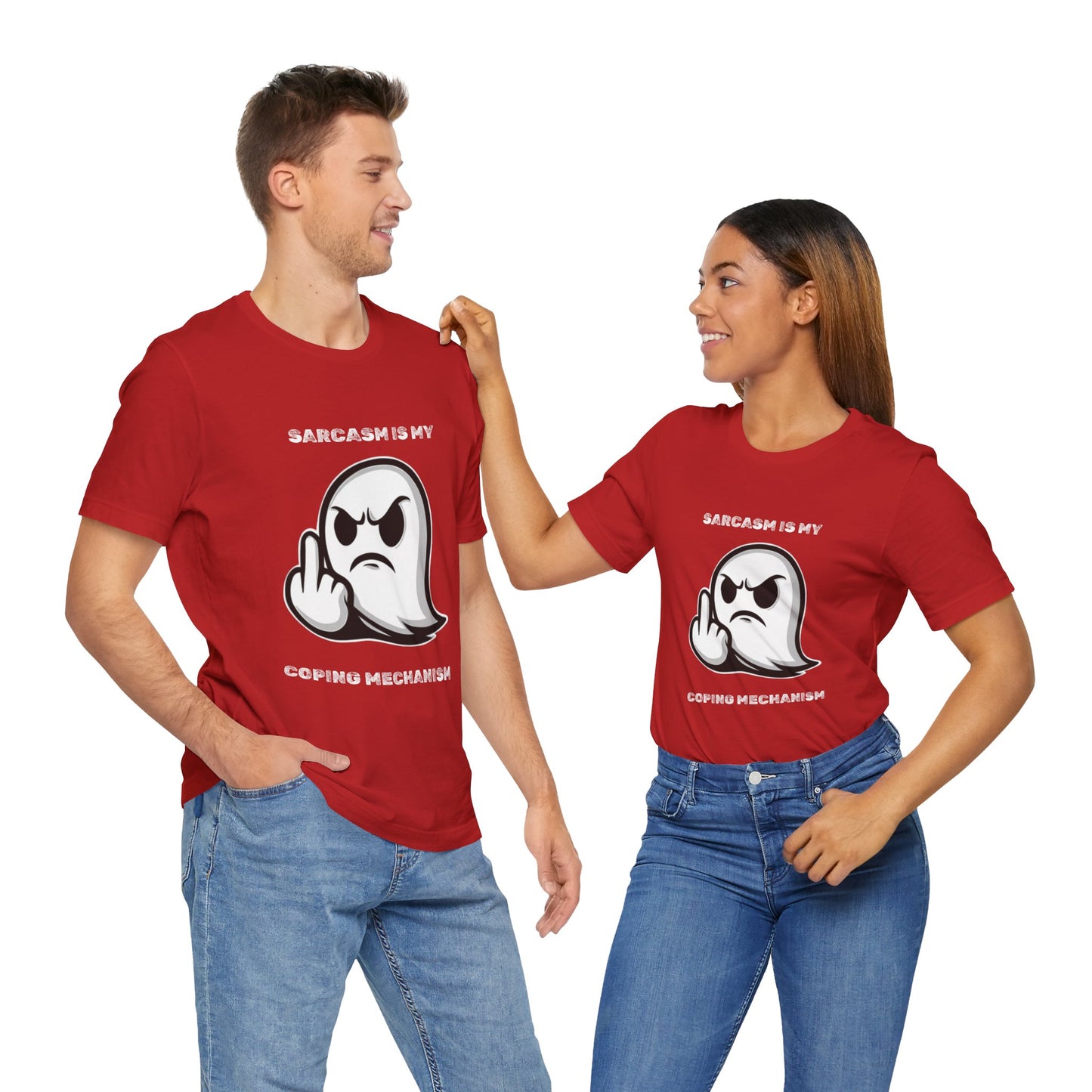 Sarcasm Is My Coping Mechanism Ghost T-Shirt - Burnt Out Dumpster Edition