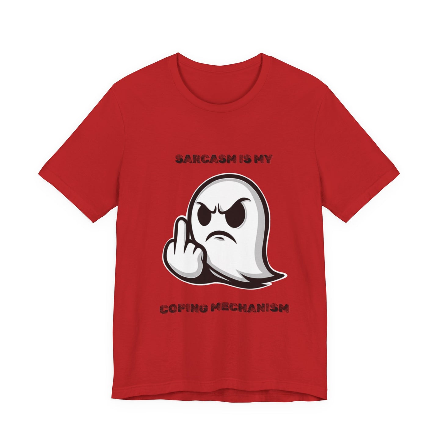 Sarcasm Is My Coping Mechanism Ghost T-Shirt - Burnt Out Dumpster Edition