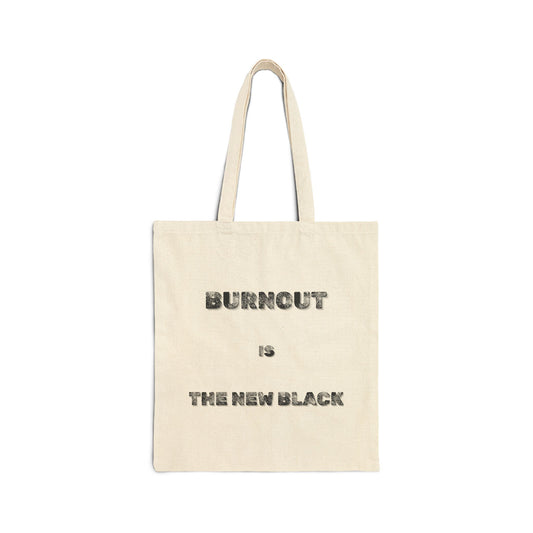 The New Black  Canvas Tote Bag - Burnt Out Dumpster Edition