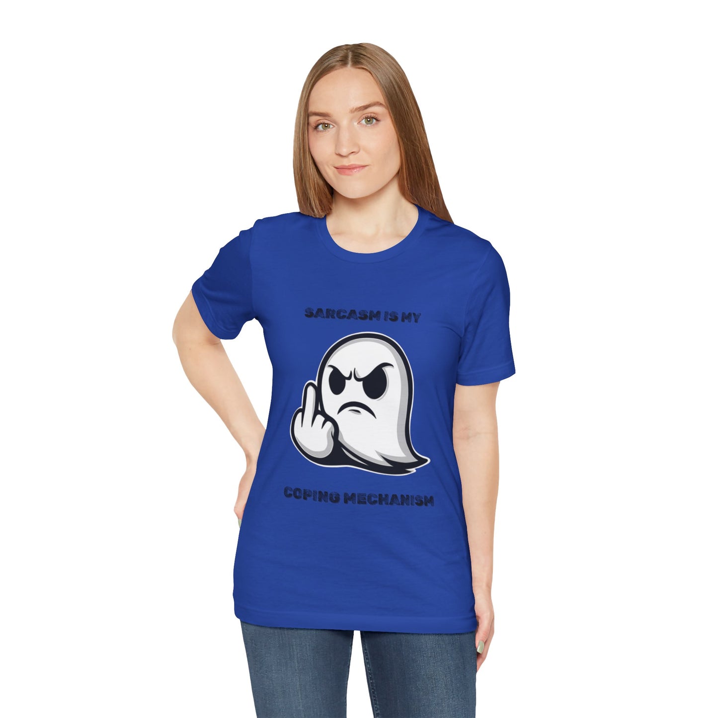Sarcasm Is My Coping Mechanism Ghost T-Shirt - Burnt Out Dumpster Edition