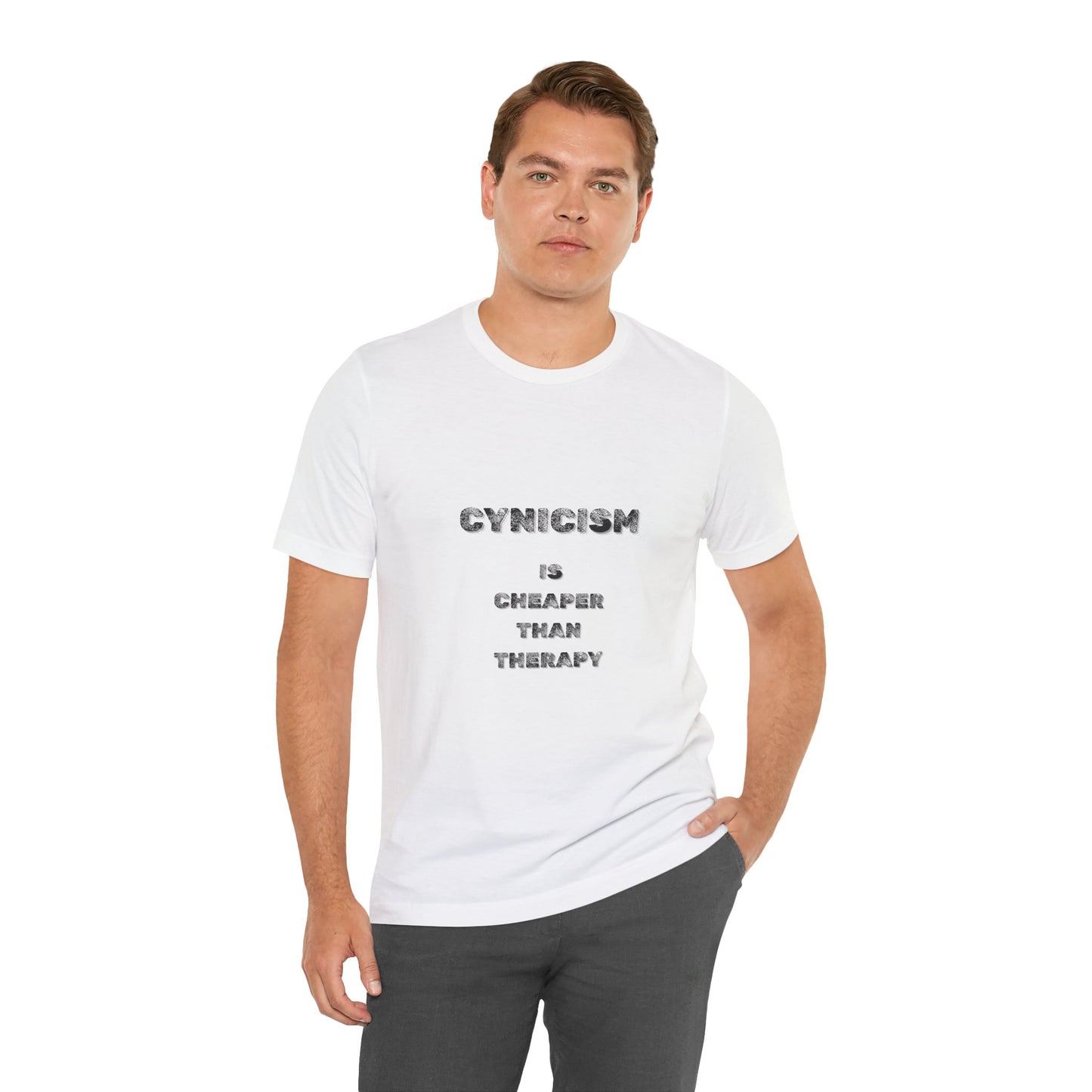 Cynicism is Cheaper Than Therapy T-Shirt - Burnt Out Dumpster Edition